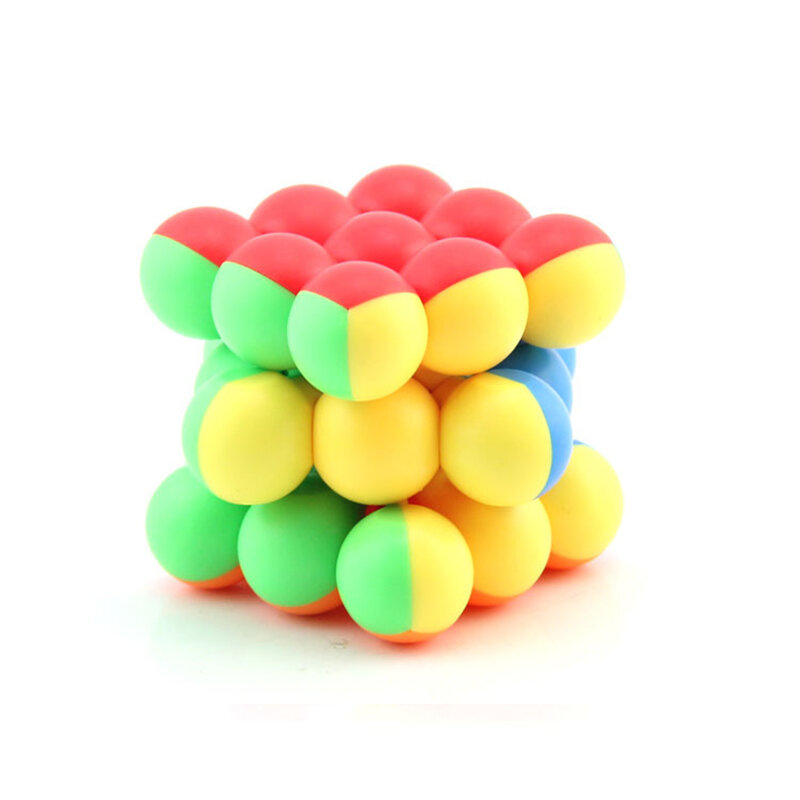 Grânulos de terceiro pedido profissional magia cubo cor profissional suave quebra-cabeça brinquedos educativos crianças 3x3 cubo magnético