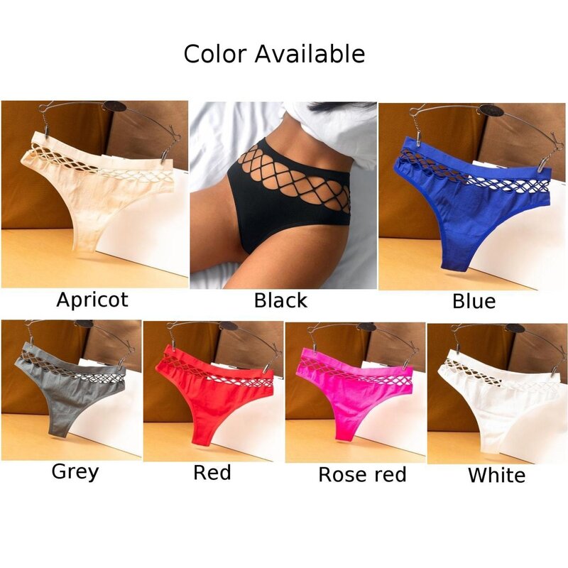 Women Hollow Knickers Sexy G-string Thongs Transparent Briefs Comfortable Breathable Underwear Lingerie Bikini Female Underpants