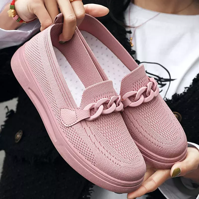 Casual Sneakers for Women, Comfortable Female Loafers, Slip-on Flats Shoes, Spring and Autumn, 2023