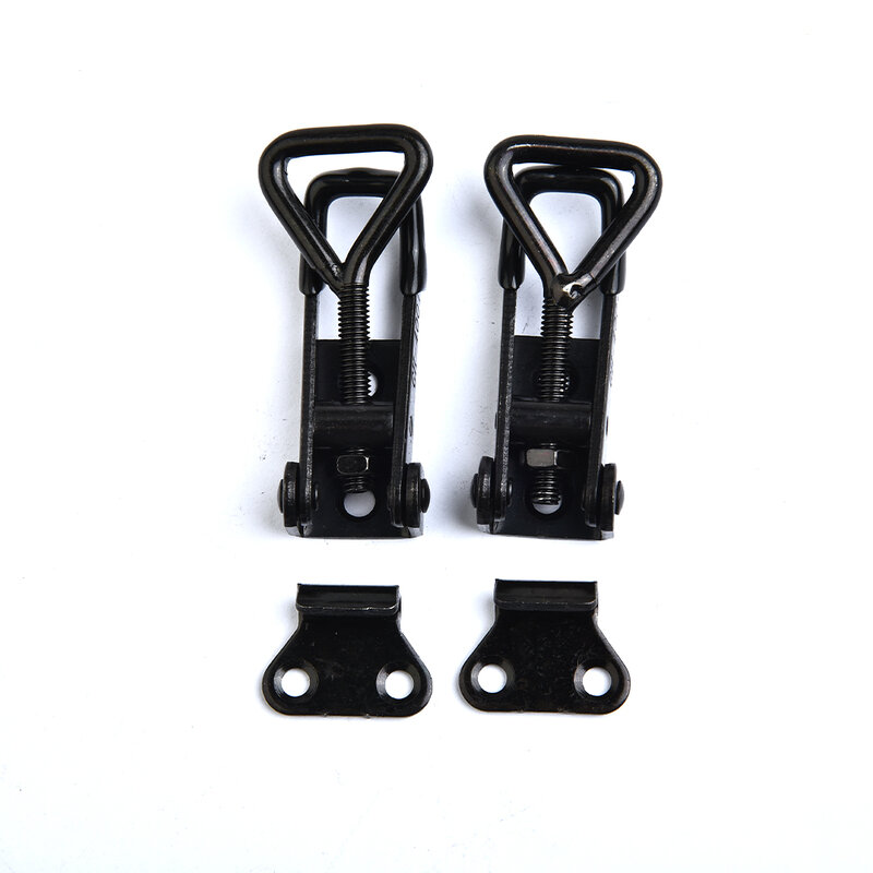 4pcs GH-4001 Adjustable Toggle Clamp Steel Hasp Catch Clip For Handle-less Boxes Cabinets Lockers Doors Quick Fixture