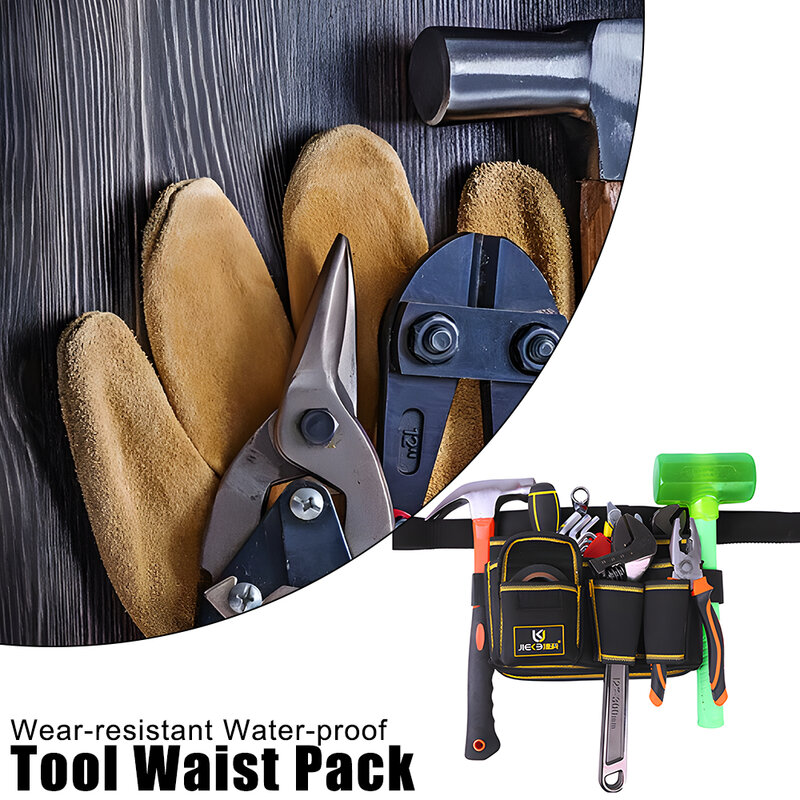 Wrench Pliers Storage Bag Repair Tool Storage Bag Multi-function Waist Pack Hardware Tool Pocket Oxford Cloth