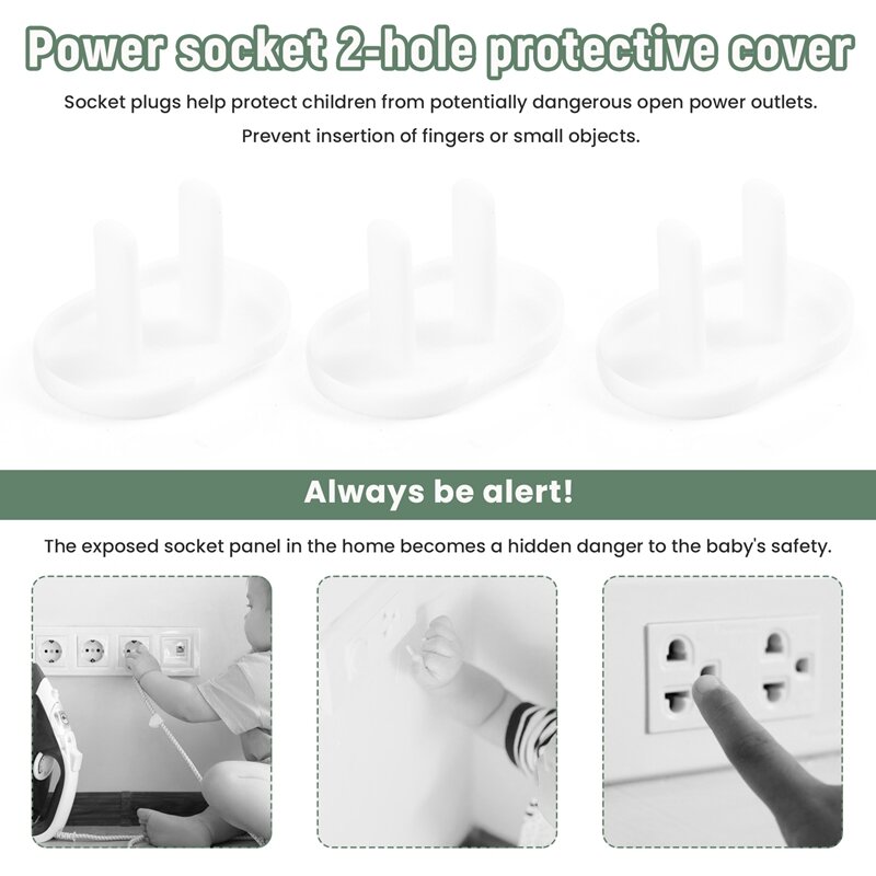 Tomada Plug Cover para Proteção do Bebê, Plug Cover, Plugue Elétrico, Prova, 40 Pcs