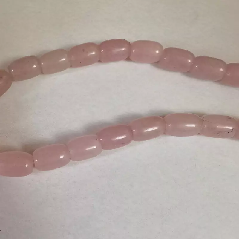 Perline di cristalli rosa cilindrici semplici in pietra naturale di liquidazione (10mm * 14mm)