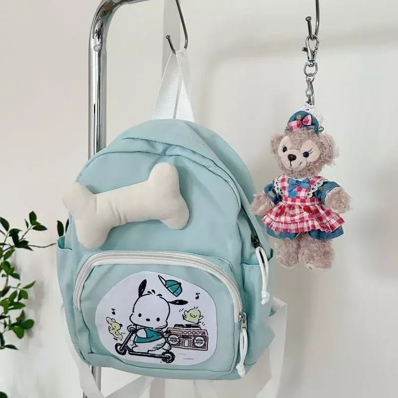 Новый школьный ранец Sanrio Pacha для учеников, милый вместительный Повседневный Легкий рюкзак на плечо с мультипликационным рисунком собаки