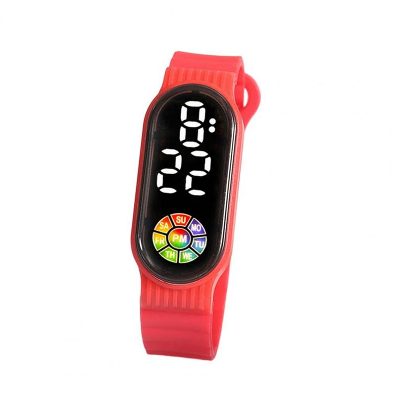 Znakomity cyfrowy zegarek zegarek na rękę LED sterowanie dotykowe dzieci sportowy cyfrowy zegarek dekoracji