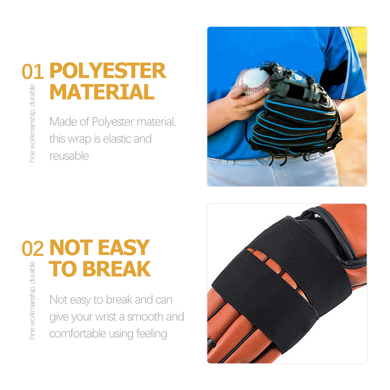 Baseball Glove Strap Catcher Wraps Supplies Black Black Black Gloves Protector Band Softball Equipment Conditioner for Mallet