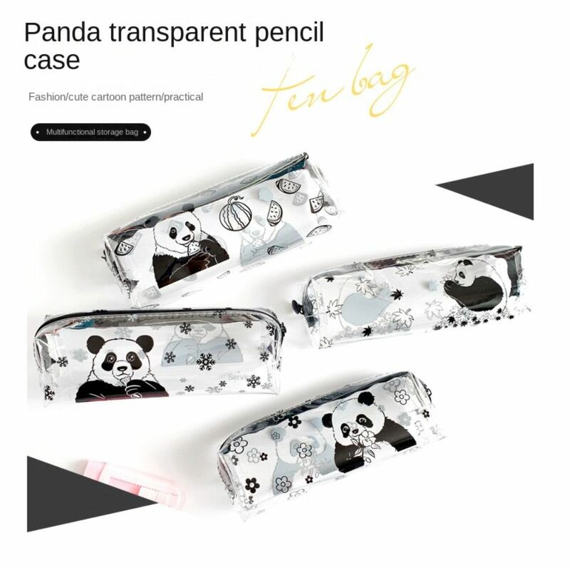 Transparent Pencil Case Durable Portable Waterproof Stationery Bag PVC Large Capacity Pen Pouch Student School Supplie