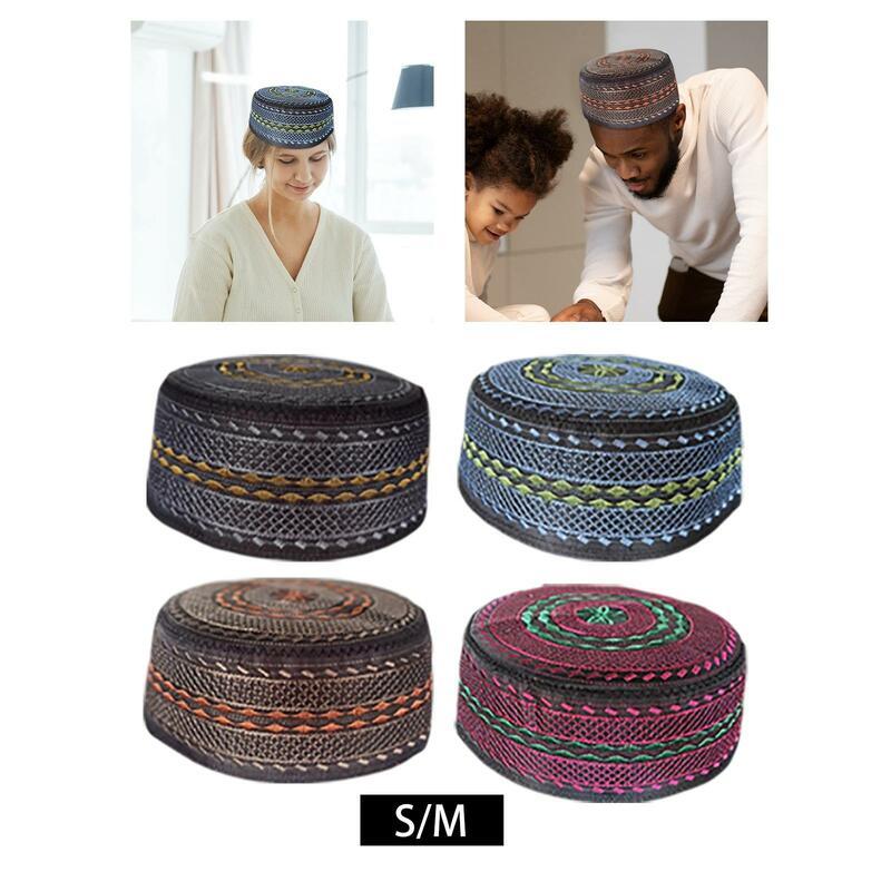 Sombrero Kufi musulmán para hombre, gorro islámico, religioso, transpirable, bordado, Topi