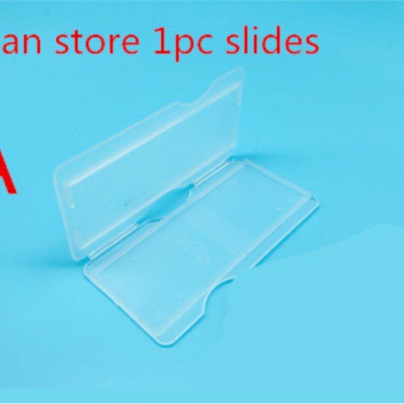 1 шт. пластиковый прямоугольник микроскоп стеклянный держатель скользящая коробка для 100 слайдов лабораторные принадлежности