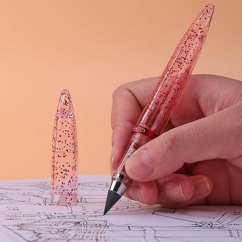No Sharpening Pencil Acrylic Unlimited Pencil Hollow Reusable  Novelty No Sharpening No Ink Eternal Pencil