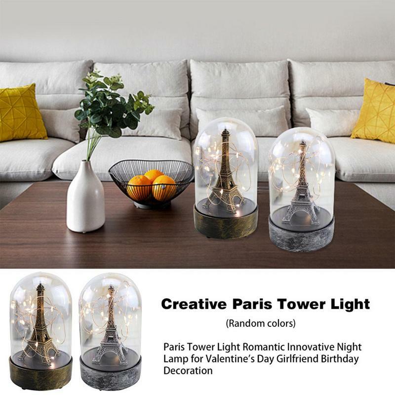 Lampu Menara Paris Lampu Malam Inovatif Romantis untuk Dekorasi Ulang Tahun Pacar Hari Valentine