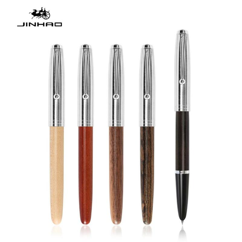 Remastered Classic Wood Fountain Pen 0.38mm Extra Fine Nib Calligraphy Pens Jinhao 51A Stationery Office School Supplies A6994