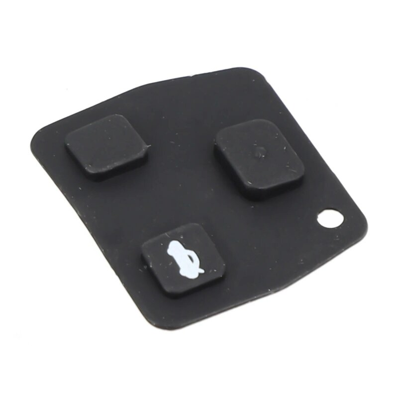 Kunci karet tombol Panel Lurus 3 tombol, bantalan silikon kulit kunci jarak jauh Fob perbaikan bantalan karet pengganti untuk Toyota