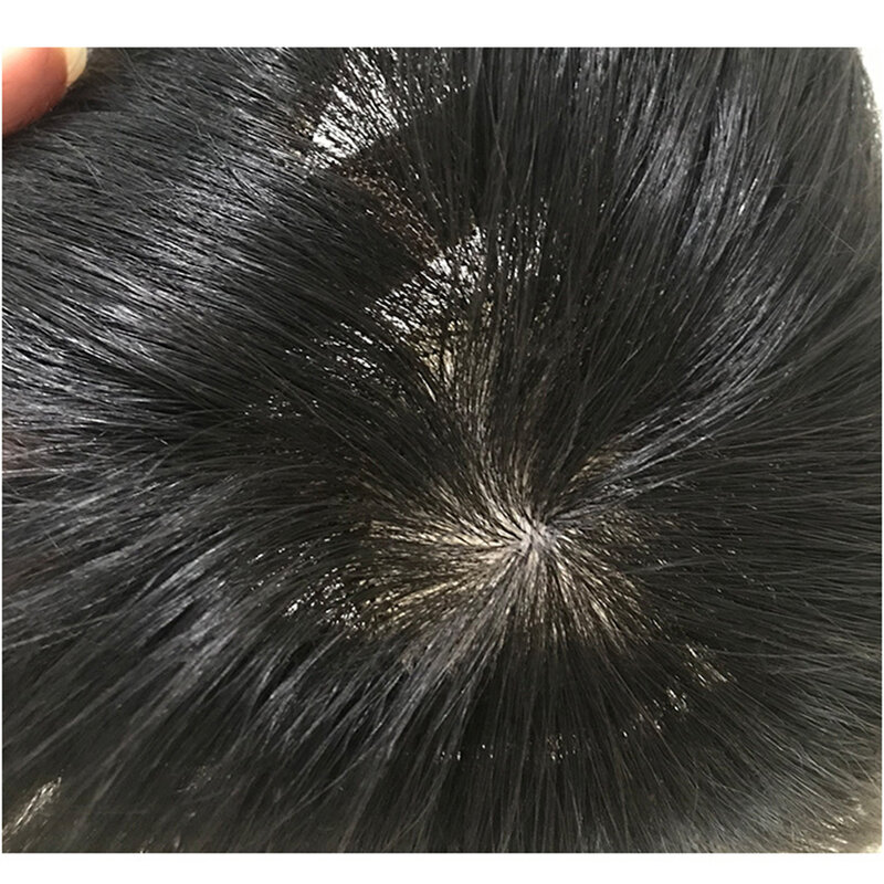 Tupé transpirable de encaje duradero para hombre, peluca hecha a mano de 130% de densidad, peluca de cabello humano Real Natural, tupé, unidad de sistema de reemplazo