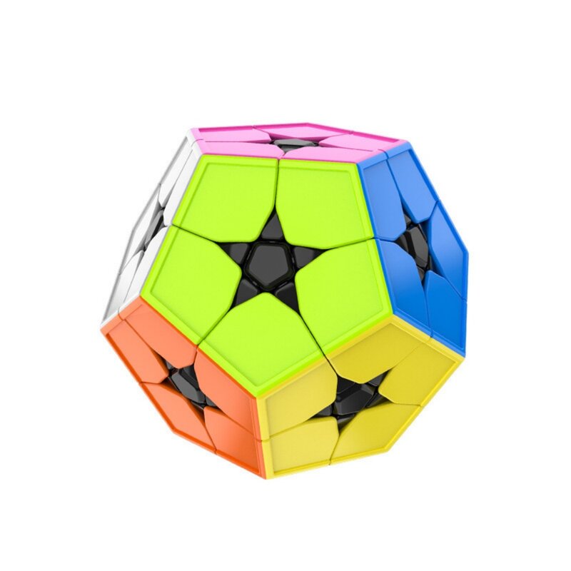 MoYu MoFang JiaoShi Meilong 2x2 Megaminx tanpa stiker Magic Cub Dodecahedron Cube Cubing kelas warna kubus kecepatan