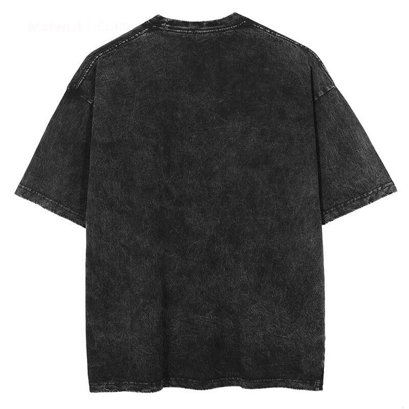 T-Shirt con grafica roland Rodman Hip Hop High Street Fashion uomo donna T-Shirt in cotone Vintage oversize nero manica corta Tees