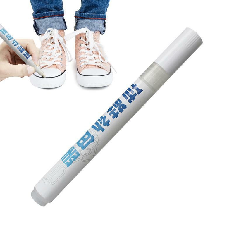 Shoe Whitener Shoe Touch-Up Whitener Pen Sneaker Whitener Pen White Shoe Cleaner For White Effective Smooth Shoe Leather Care