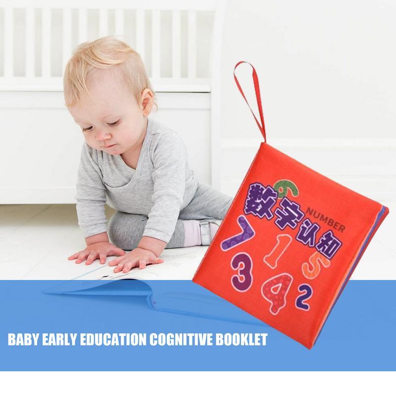 Livro de pano macio para bebês dentição brinquedos, Livros laváveis dobra, Educação Infantil Farm Toy, toque e sensação