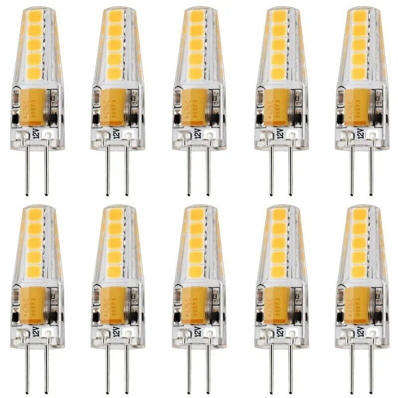 Ampoule Led G4 5W 12V/AC220V 2835 SMD, 10Led, blanc chaud/froid, Angle de 360 degrés, lampe de remplacement halogène, 10 pièces