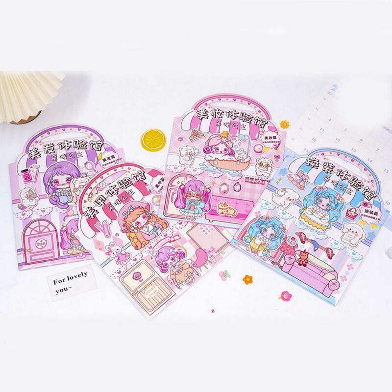 Nail Experience Sticker Book, Princesa Quiet Book, Toy Material Pack, Nail Shop