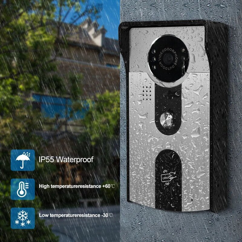 Novo tuya inteligente vídeo porteiro campainha da porta 1080p wi fi câmera do telefone da porta de vídeo com visão noturna ir rfid cartão telefone app desbloquear casa