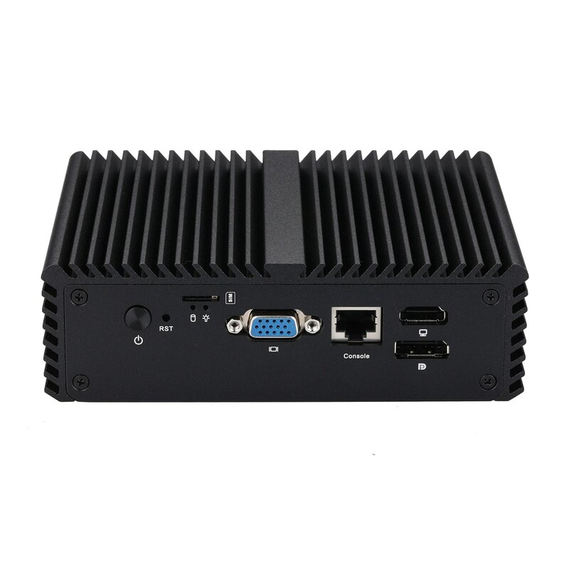 Qotom Elkhart Lake 프로세서 3 디스플레이 비디오 포트, 5 I226-V 2.5 기가비트 LAN 네트워크 방화벽 서버, 미니 PC, Q10821G5 J6412