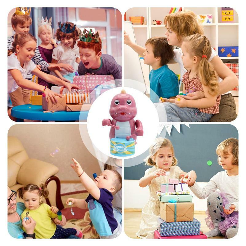 와인드 업 동물 장난감, 만화 동물 드럼 장난감, 와인드 업 드럼 장난감, 교육용 동물 시계 장난감, 생일 선물