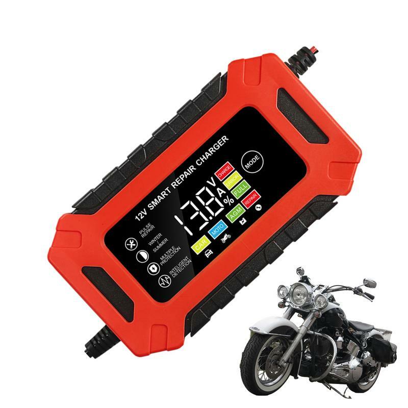 12V Battery Charger 12V Smart 6A Battery Maintainer Temperature Compensation Battery Charger For Lithium Ion Lead Acid Batteries