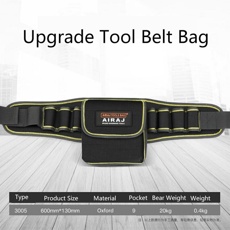 Portable Belt Bag Double Oxford Cloth Waterproof Organize Electrician Bag Multifunctional Storage Toolkit Wear Resistant Durble