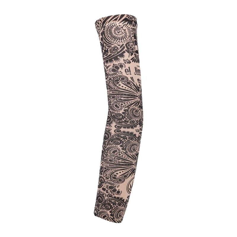 남녀공용 가짜 임시 문신 팔 슬리브, UV 프린트 펑크, 멋진 탄성 워머, 방지 K3b0