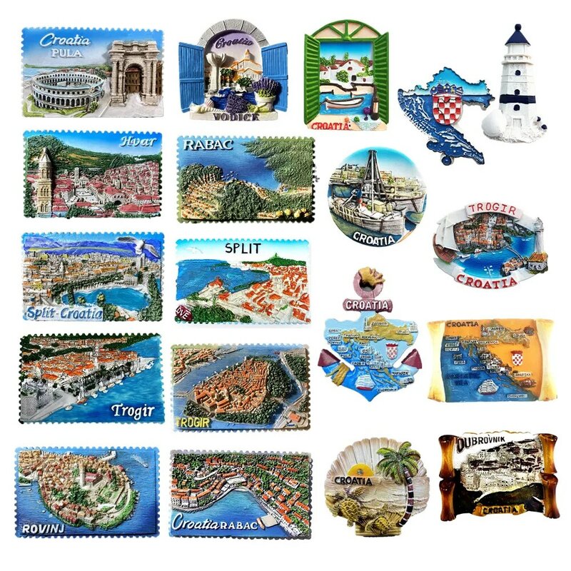 Europe Croatia Amorous Feelings Fridge Magnets Tourist Souvenirs Crafts Refrigerator magnet Decoration Articles Handicraft Gifts