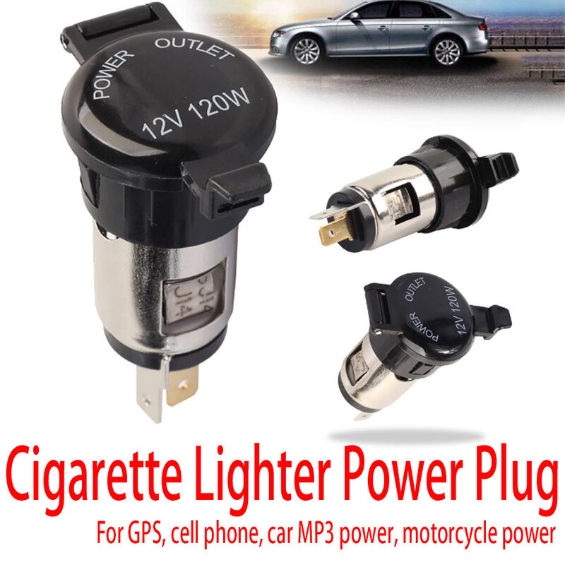 Cigarette Lighter Power Plug 12V Waterproof Auto Motorcycle Socket Cigarette Lighter For Motorcycles Boats Mowers Tractors Cars