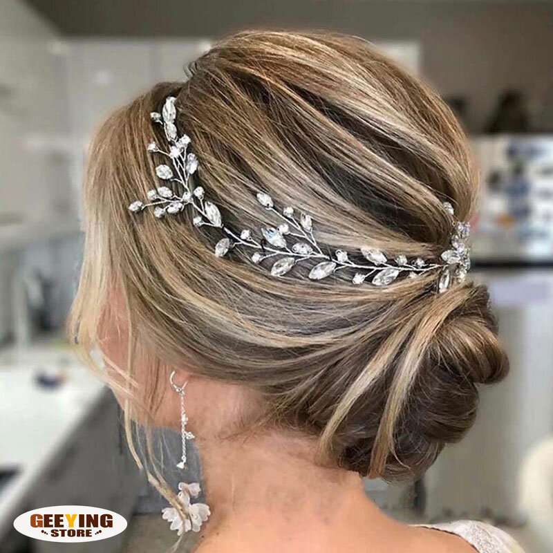 Jepit rambut mutiara kristal hiasan rambut sisir ikat kepala jepit rambut aksesori pengiring pengantin pernikahan perhiasan rambut pengantin