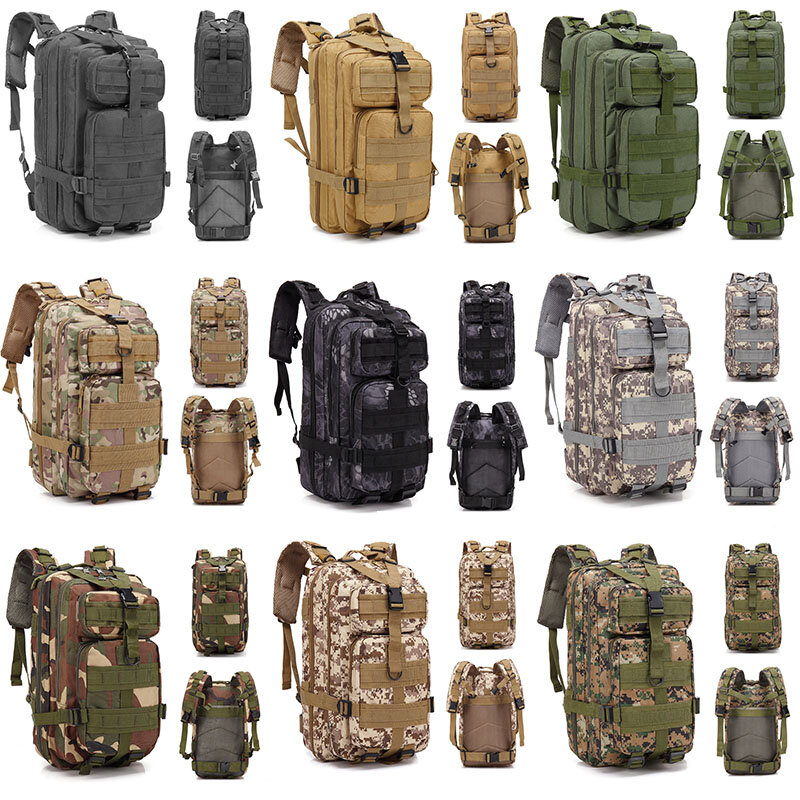 30L 1000D Military Tactical Assault Backpack Army Waterproof Bag For Outdoor Hiking Camping Hunting Rucksacks