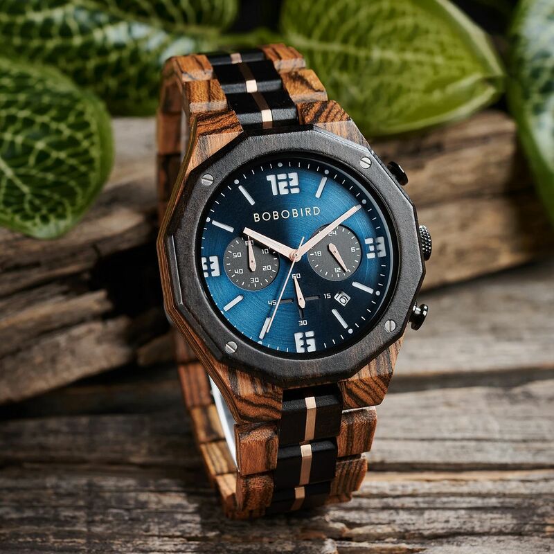 Роскошные деревянные часы BOBO BIRD для мужчин, оригинальные деловые мужские часы, модные кварцевые наручные часы с индивидуальным дизайном