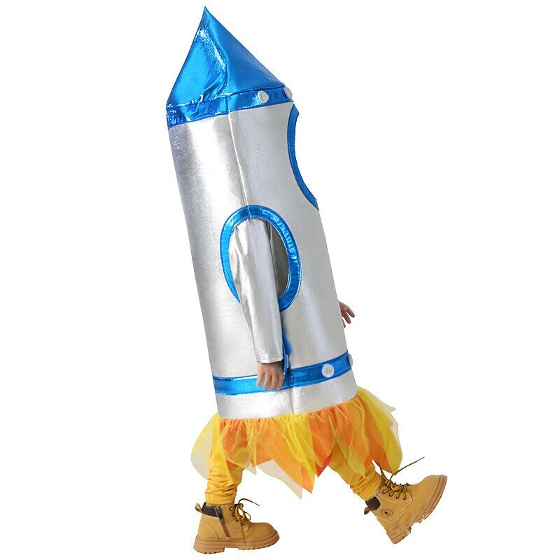 Unisex dziecięcy dziewczęcy kombinezon astronauta przebranie chłopców dziecięcy Robot kostium malucha 3D kostium na Halloween rakietowy 2023