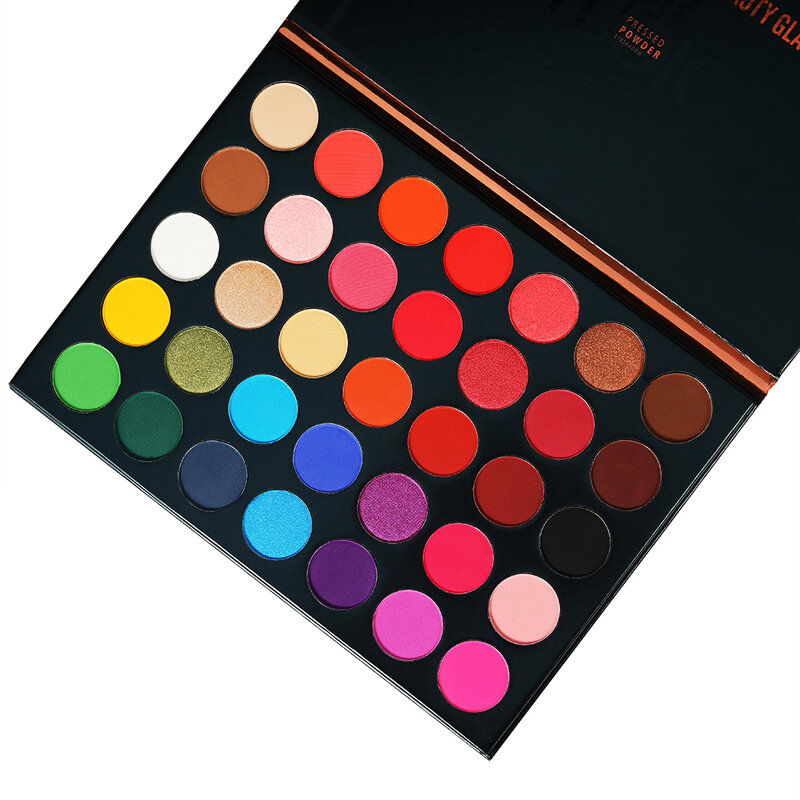 Color Pressed Eyeshadow Pallete Matte Shimmer Glitter Injections Smoky Makeup Eyeshadow Palette TSLM2