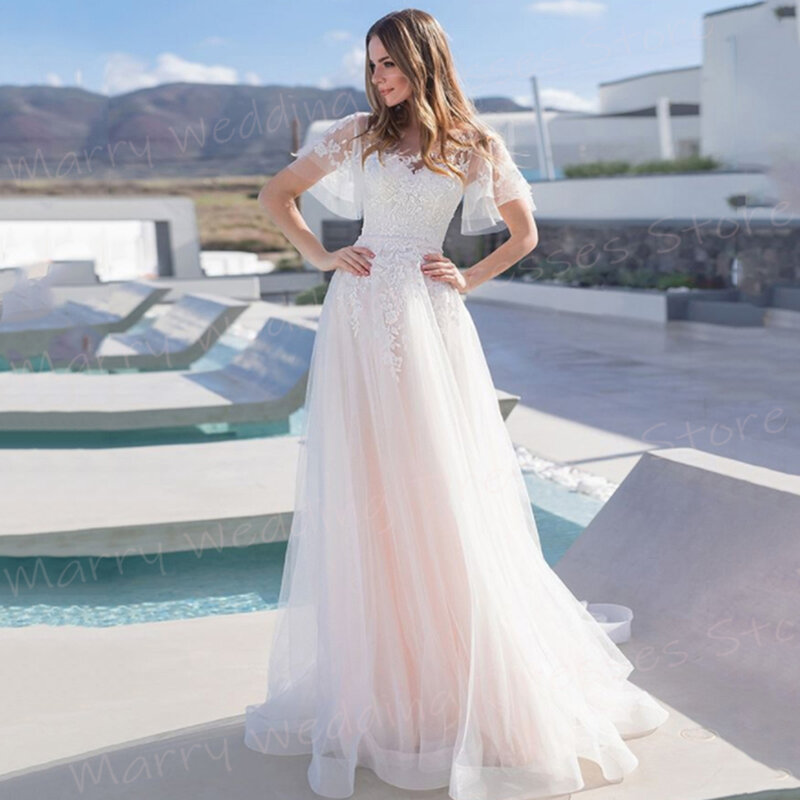 Женское свадебное платье It's yiiya, белое винтажное платье трапециевидной формы с кружевной аппликацией и открытой спиной на лето