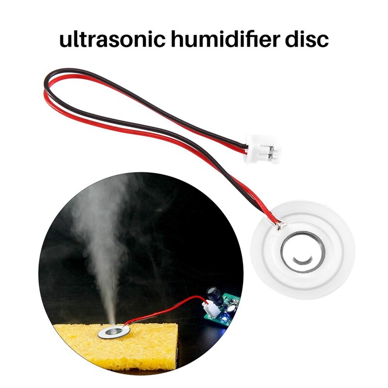 Ultrasonic Mist Maker com Junta de Borracha, Fogger Atomizer, Transdutor, Film Plate, Acessórios Umidificador, 20mm, 8Pcs