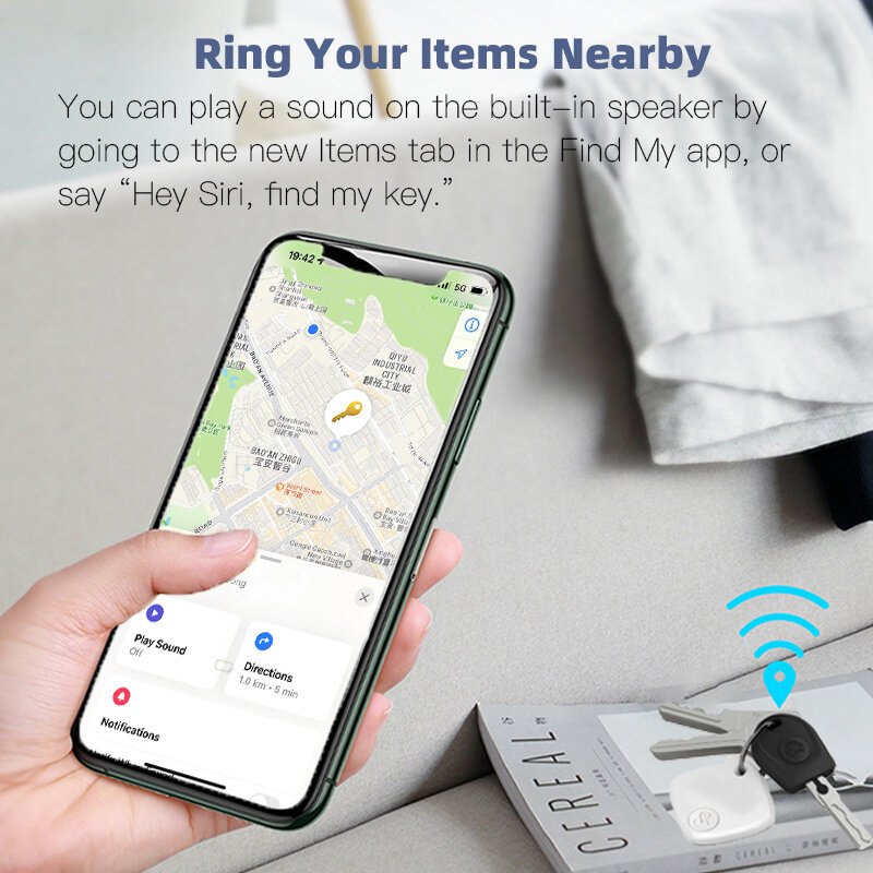 Mini GPS Tracker Bluetooth 5.0 dispositivo Anti-smarrimento Pet Kids Bag portafoglio Tracking per IOS/ Android Smart Finder Locator accessori