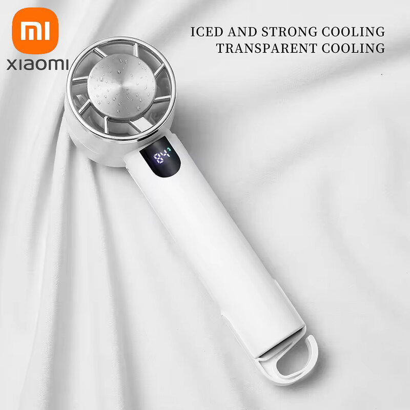 Xiaomi-Mini ventilador de mano portátil, refrigeración, mochila colgante, pequeño, recargable, 3 velocidades, para el hogar y la Oficina