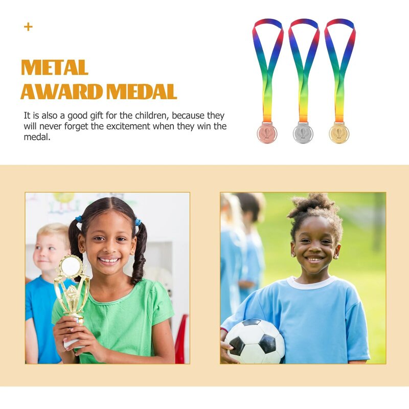 ميدالية فائزين ذهبية من السبائك للأطفال ، حقيبة حفلات يوم رياضي ، جائزة ، صالح حفلات للأطفال