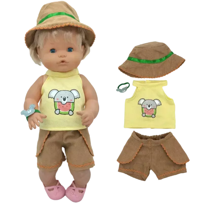 Odradzające się ubrania dla lalki pajacyki dla 38 Cm Nenuco lalki Ropa Y Su Hermanita zabawki kostium