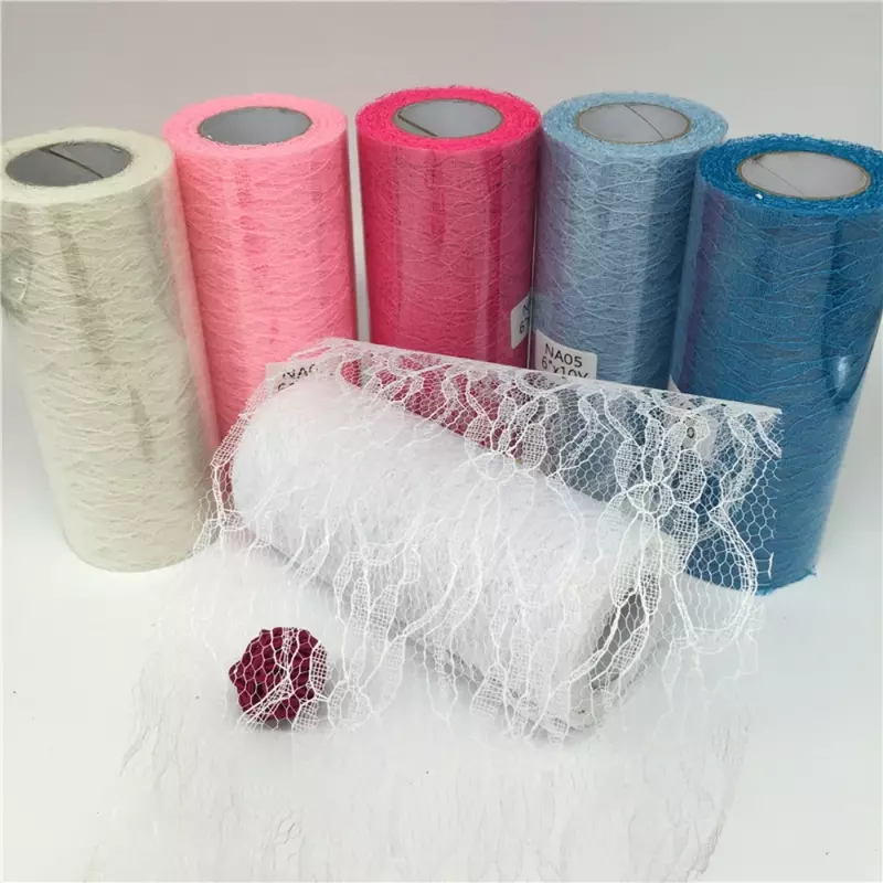 Renda anggrek Tulle Roll 15cm X 25yd berbagai warna tersedia untuk gaun meja dekorasi pernikahan Baby Shower