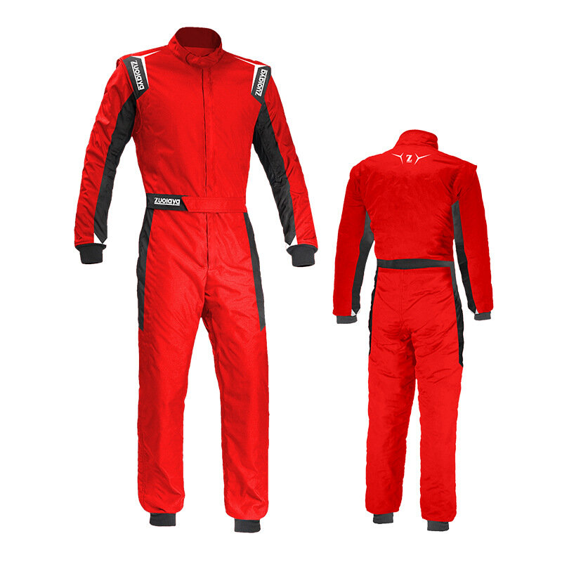 Tutina da moto rossa tutina da corsa impermeabile giacca da moto resistente all'usura tutine traspiranti Quick Dry Go-kart Suits S-4XL
