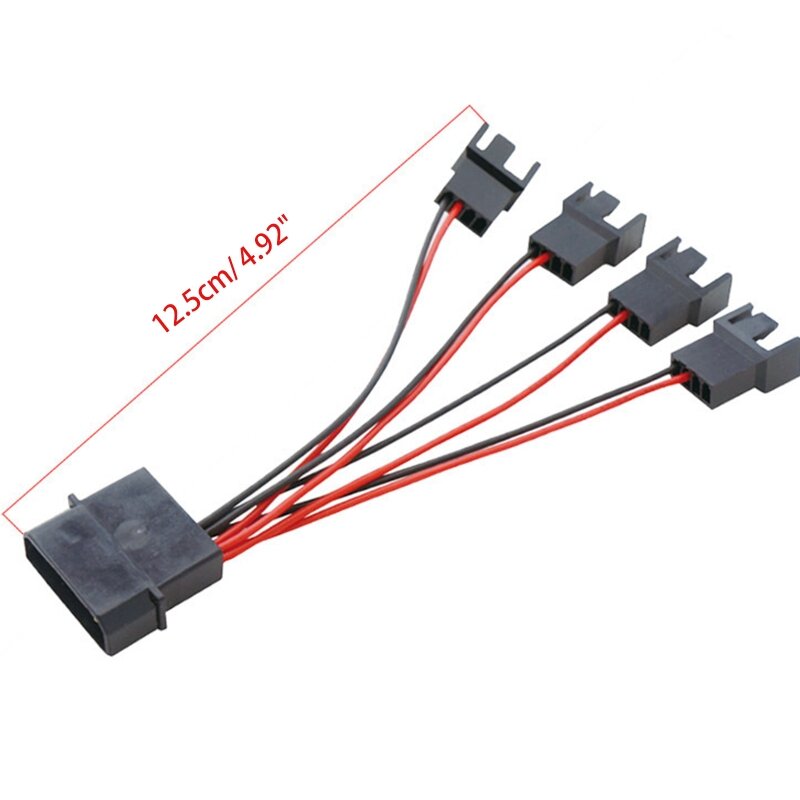 4pin Molex IDE D Port to 4 Pin Small CPU Fan Power Cable 1 to 3 4 Splitter