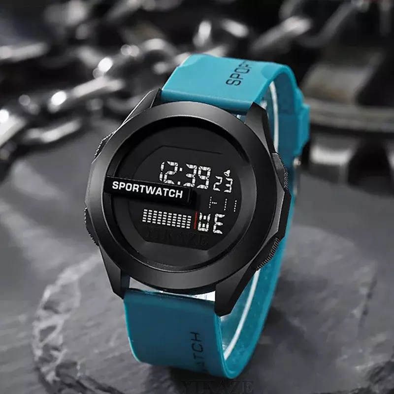 Zegarek sportowy męski cyfrowy zegarek ze stoperem świecący tydzień wodoodporny męski zegarek wojskowy elektroniczny zegarek nowy Relogio