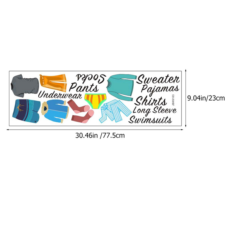 Van Multifunctionele Garderobe Kleurrijke Cartoon Sticker Classificatie Sticker Lade Sticker Jongens Kleding Sticker