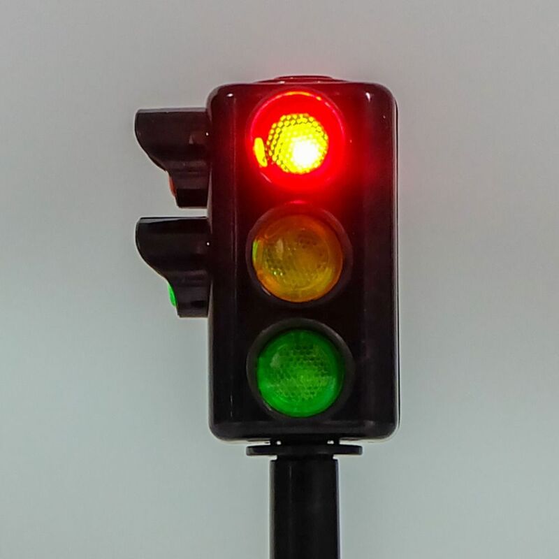 Modelo de semáforo LED, educacional precoce, sistema óptico acústico, luz rodoviária, mini brinquedos de segurança do tráfego