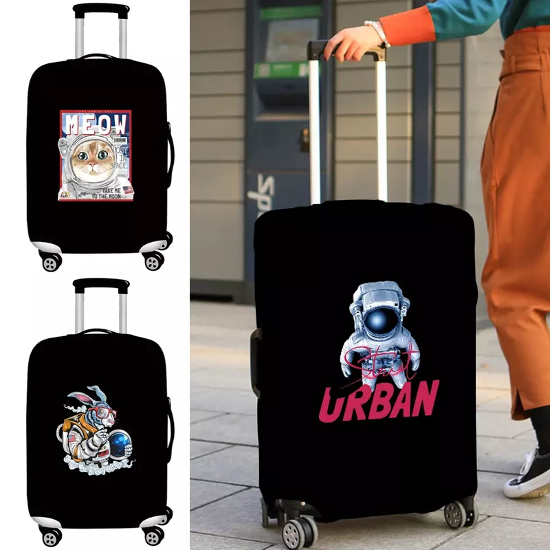 Gepäck abdeckung Reise zubehör Reisegepäck koffer Staub Astronauten Serie 18-32 Größen verschleiß fest mehrere Stil optionen